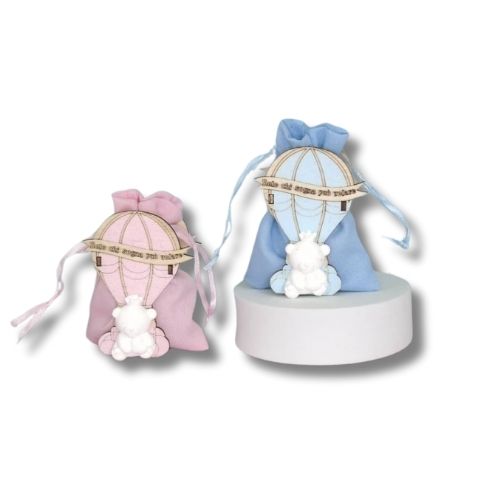 Confettata Nascita Battesimo - Porta Confetti Mongolfiera