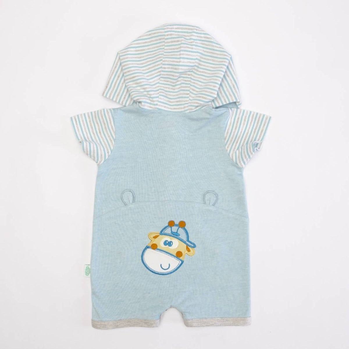 PAGLIACCETTO NEONATO ESTIVO IN COTONE CON CAPPUCCIO 