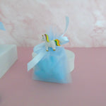 Sacchettino Confetti Segnaposto Bomboniera Nascita Battesimo Unicorno Celeste