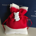 Sacchettino bomboniera porta confetti Laurea Civetta - dettaglio