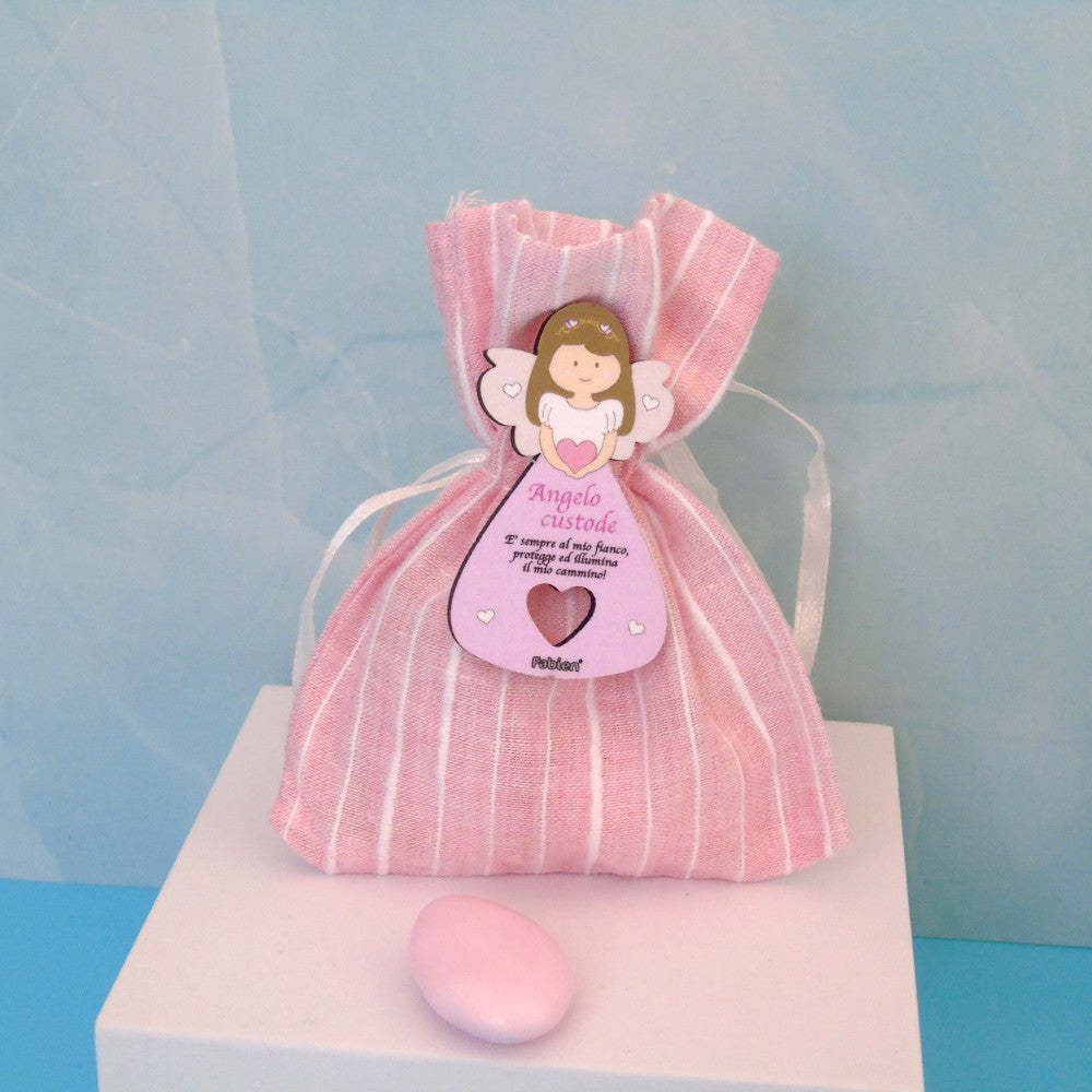 SACCHETTINO CONFETTI SEGNAPOSTO BOMBONIERA NASCITA BATTESIMO - ANGELO CUSTODE