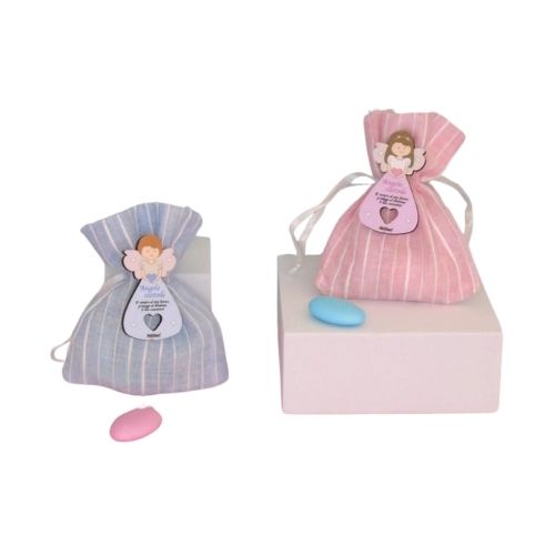 Sacchettino Confetti Segnaposto Nascita Battesimo - Angelo Custode