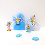 SACCHETTINO CONFETTI SEGNAPOSTO BOMBONIERA NASCITA BATTESIMO - CLOWN - Nene Shop