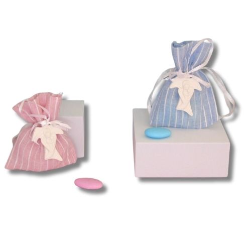 Sacchettino Confetti Segnaposto - Confettata Nascita Battesimo - Angelo Custode 