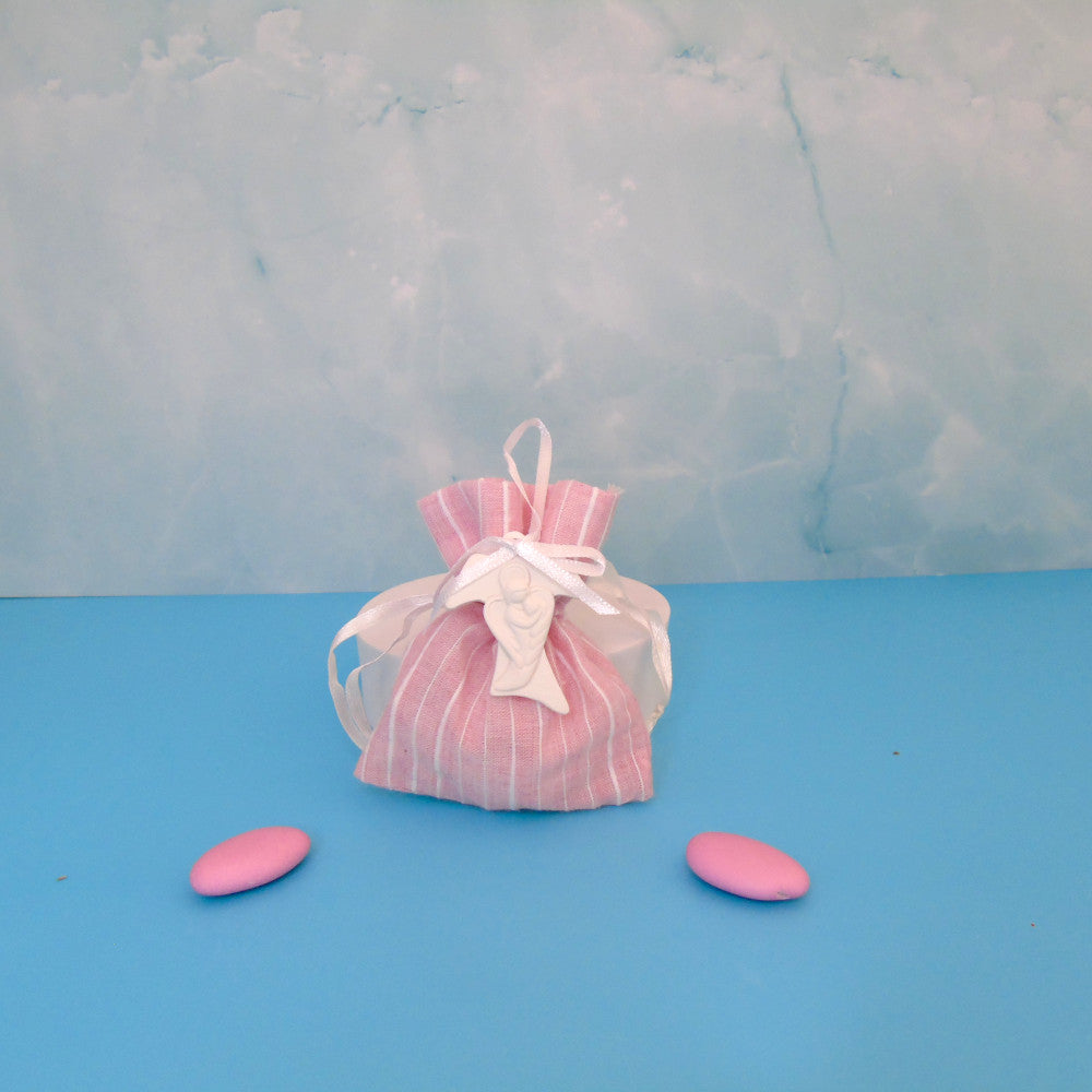 SACCHETTINO CONFETTI SEGNAPOSTO BOMBONIERA NASCITA BATTESIMO - ANGELO CUSTODE