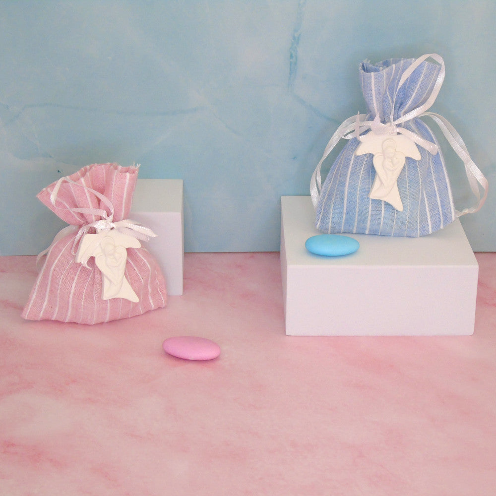 Sacchettino Confetti Segnaposto - Confettata Nascita Battesimo - Angelo Custode 