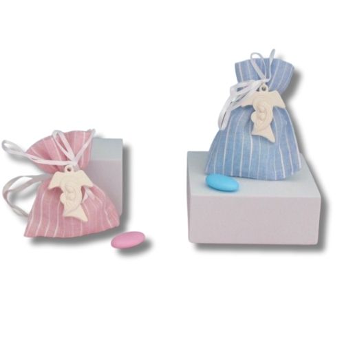 Sacchettino Confetti Segnaposto - Confettata Nascita Battesimo - Madonna con Bambino