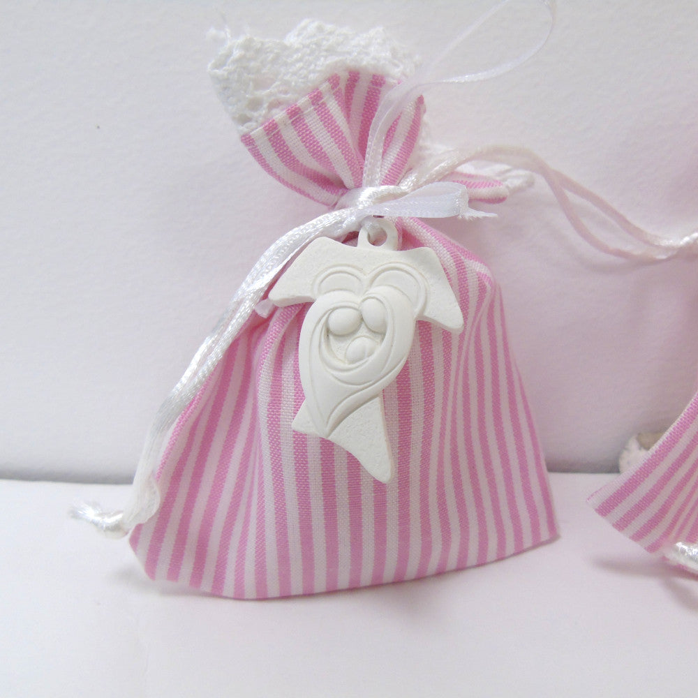 SACCHETTINO CONFETTI SEGNAPOSTO BOMBONIERA NASCITA BATTESIMO - SACRA FAMIGLIA