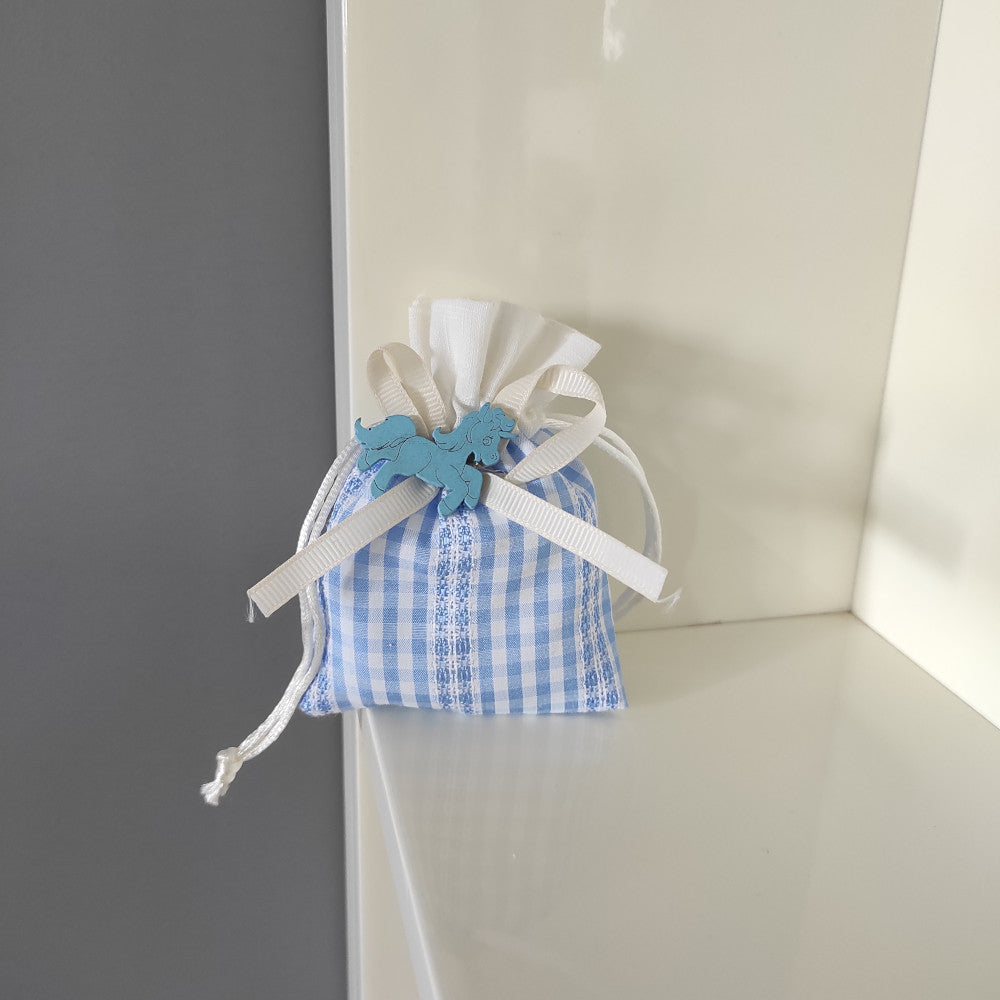 Bomboniera Sacchetti Nascita Battesimo Porta Confetti - Unicorno
