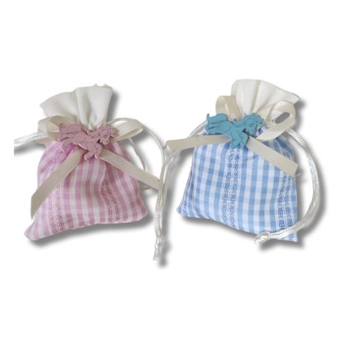 Bomboniera Sacchetti Nascita Battesimo Porta Confetti - Unicorno