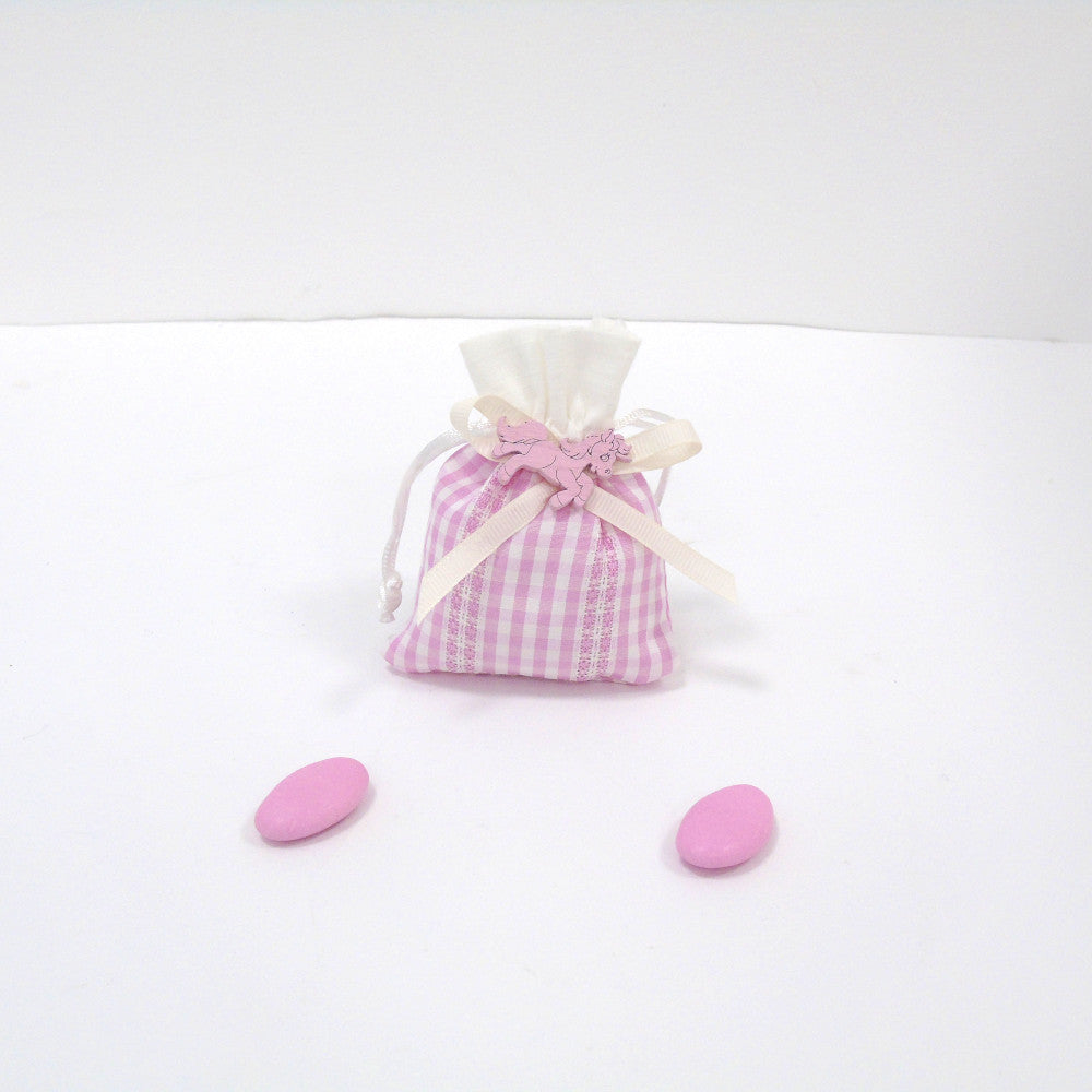 Bomboniera Sacchetti Nascita Battesimo Porta Confetti - Unicorno