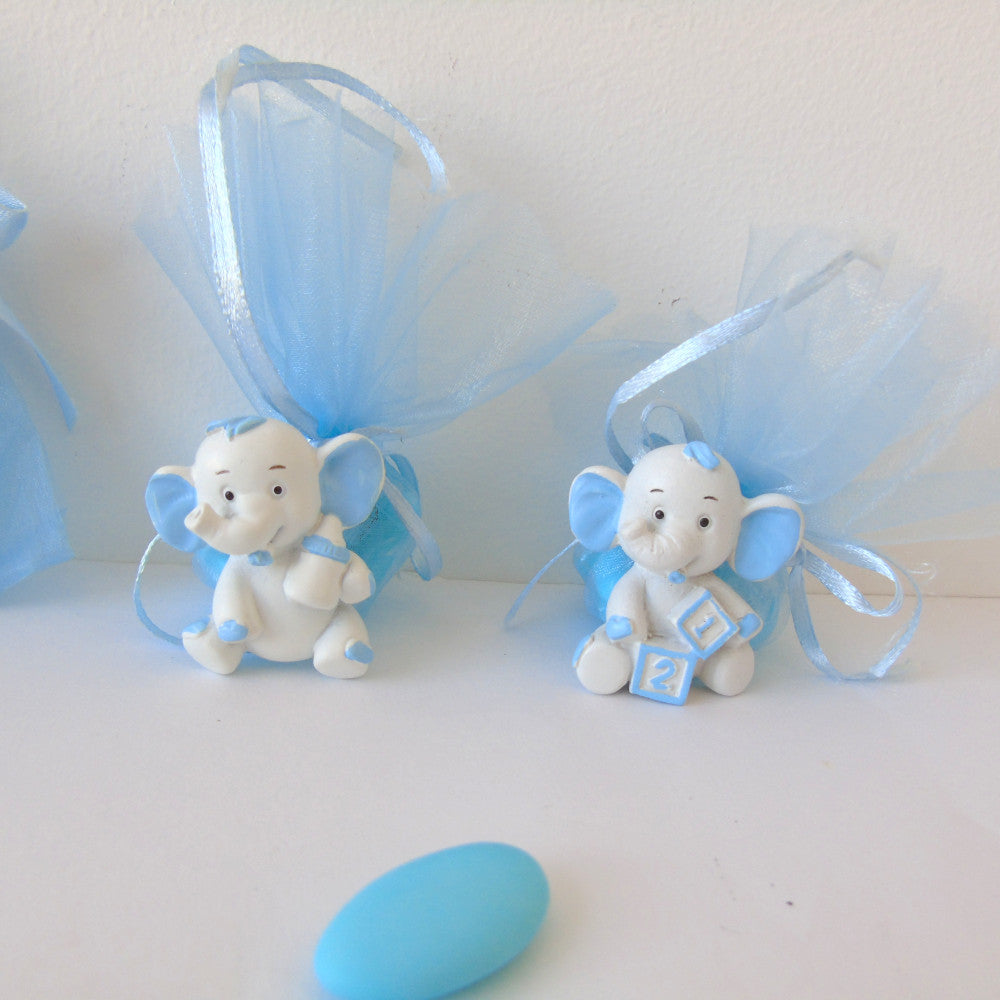 Sacchettino Portaconfetti bomboniera Nascita Battesimo - Elefante