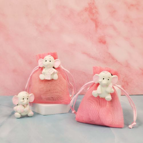 Sacchettino Portaconfetti bomboniera Nascita Battesimo - Elefante