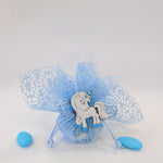 Sacchettino Confetti Segnaposto Bomboniera Nascita Battesimo - Unicorno