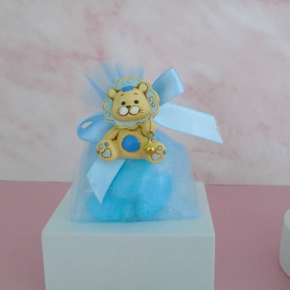 Sacchettino Bomboniera Nascita Battesimo Compleanno  - Tema Leone - Vendita Online