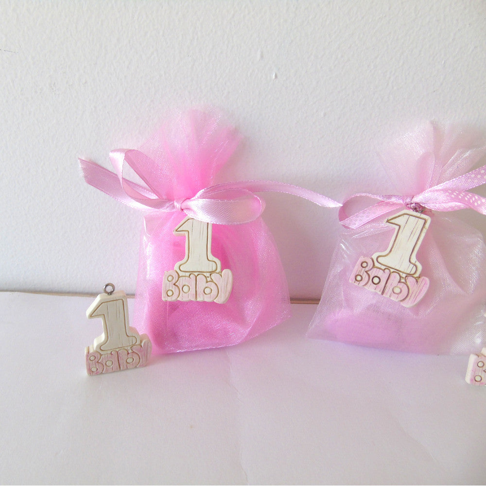 Sacchettino Bomboniera Segnaposto Confetti Primo Compleanno - Rosa