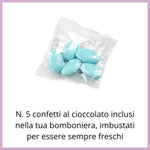 Sacchettino Confettata Segnaposto - Bomboniera Nascita Battesimo - Clown - confetti celeste
