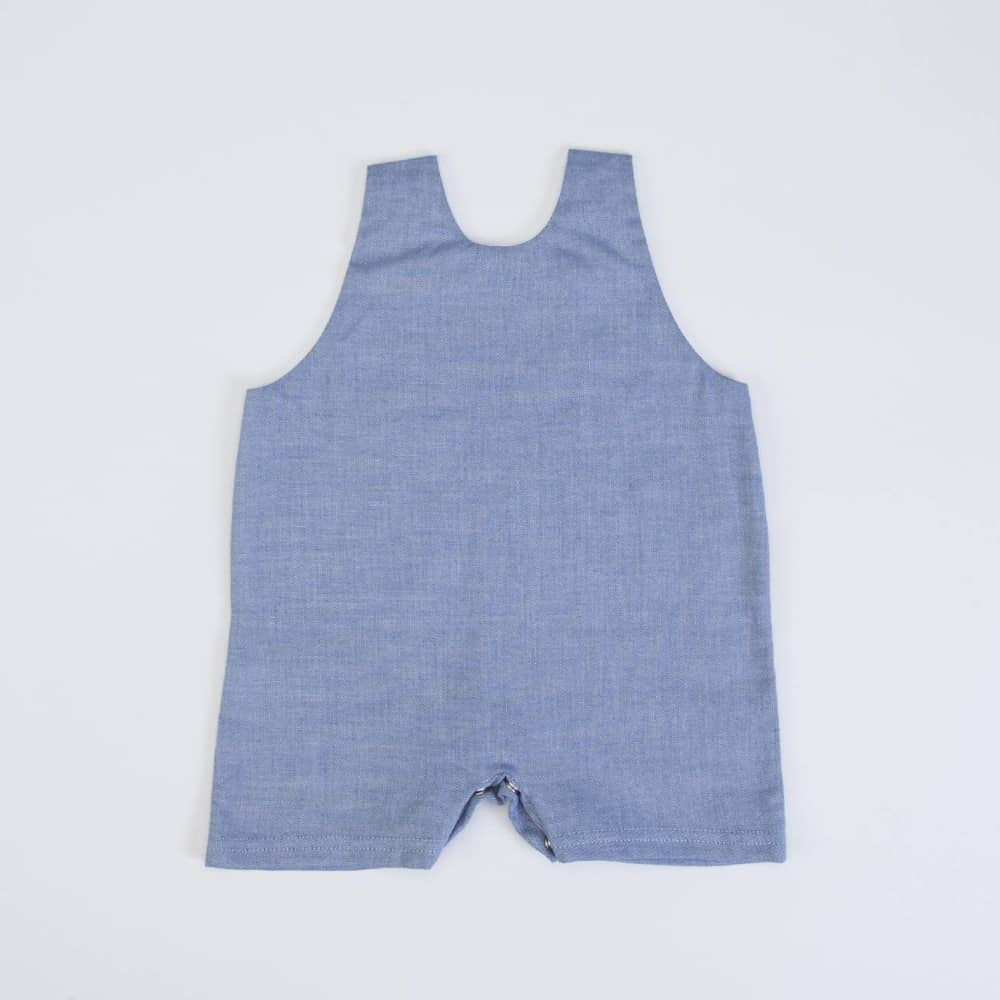PAGLIACCETTO SALOPETTE MEZZA MANICA IN JEANS "MARE" - Retro salopette