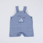 PAGLIACCETTO SALOPETTE MEZZA MANICA IN JEANS "MARE" - Salopette