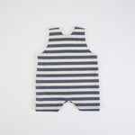 PAGLIACCETTO SALOPETTE MEZZA MANICA A RIGHE "PESCIOLINI" retro salopette