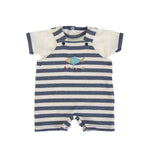 PAGLIACCETTO SALOPETTE MEZZA MANICA A RIGHE "PESCIOLINI"