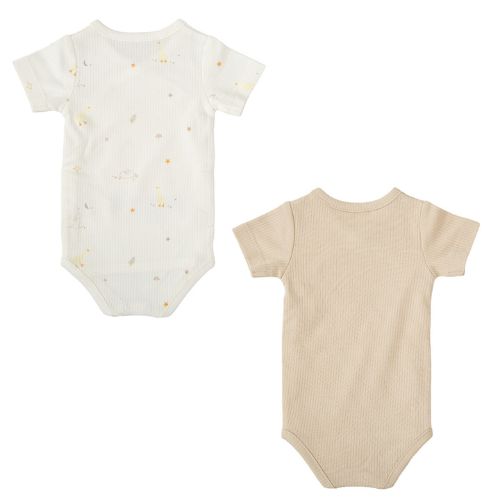 Set 2 Body Neonato Incrocio Frontale in Cotone - Happy Forest 0/1 Mese