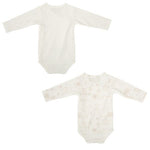 Set 2 Body Neonato Incrocio Frontale in Cotone Manica Lunga Noe 0/1 Mese