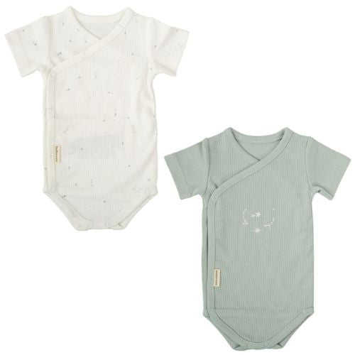 Set 2 Body Neonato Incrocio Frontale in Cotone - Orion 0/1 Mese