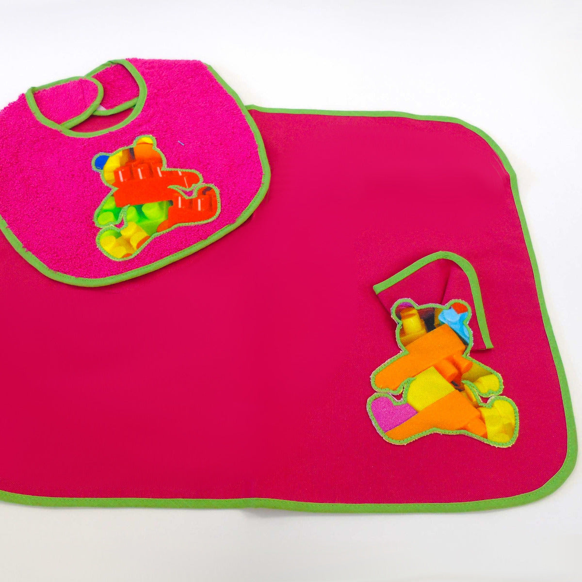 Set asilo orsetto fucsia