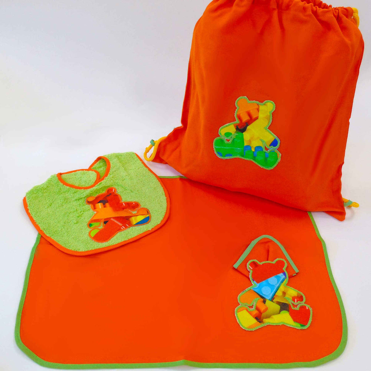 set asilo orsetto arancione