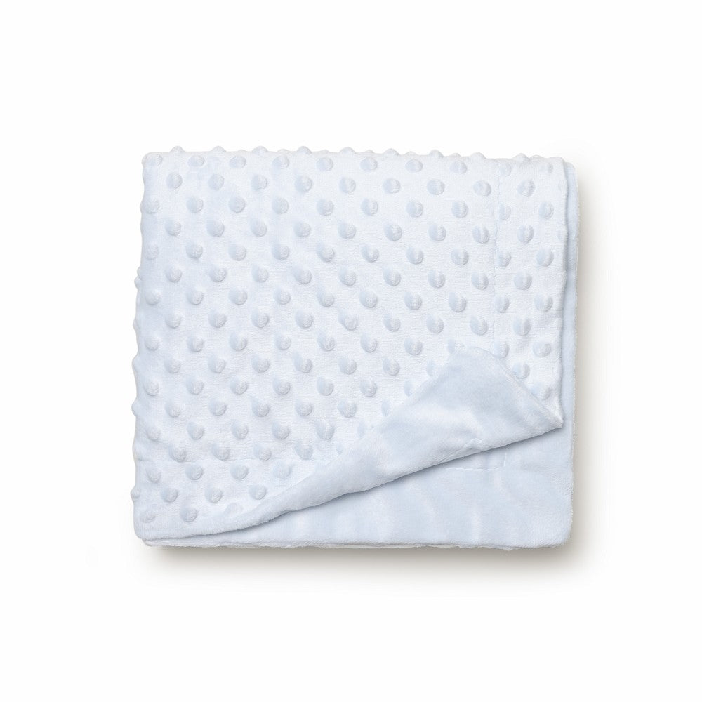 Set Regalo Neonato Nascita Doudou + Copertina + Peluche Orsetto Celeste - copertina in pile