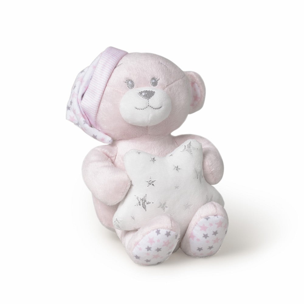 Set Regalo Neonato Nascita Doudou + Copertina + Peluche Orsetto Rosa - Peluche Orsetto Stella