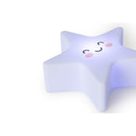 Set Regalo Nascita Copertina in pile con Lampada Led Stella Grigio - Lampada Led