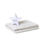 Set Regalo Nascita Copertina in pile con Lampada Led Stella Grigio