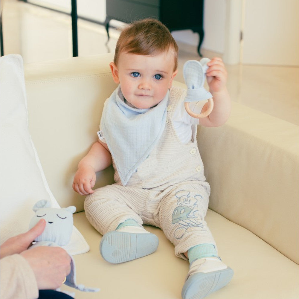 Set Regalo Nascita - Bavaglino Doudou Massaggia Gengive - Interbaby