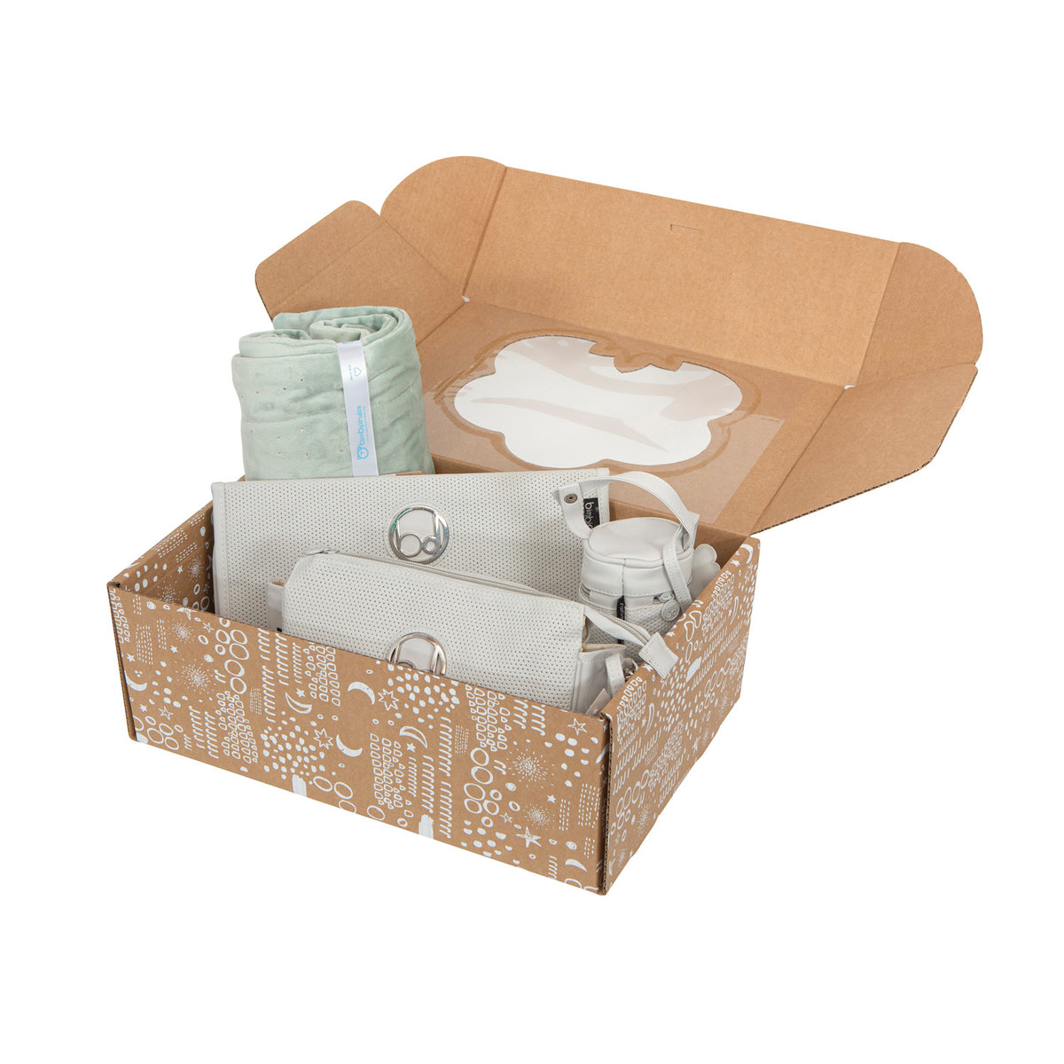 Cesto Neonato Nascita - Set Nascita Neonato - Idea Regalo - Grigio