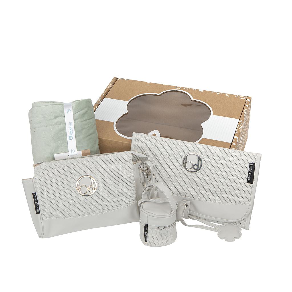 Cesto Neonato Nascita - Set Nascita Neonato - Idea Regalo - Grigio