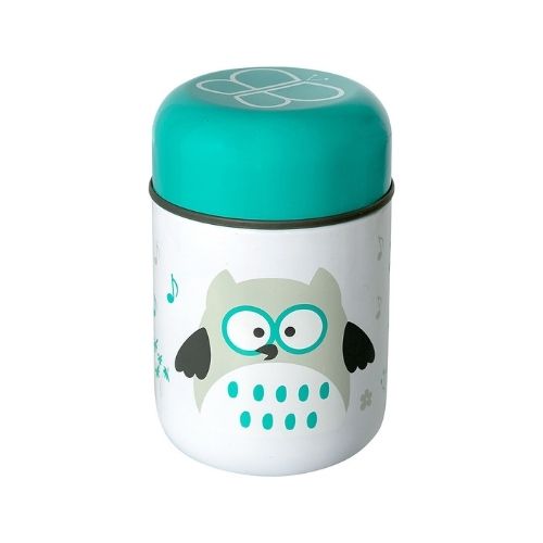 Thermos Porta Cibo in Acciaio Inossidabile con Cucchiaio - 300 ml - Azzurro