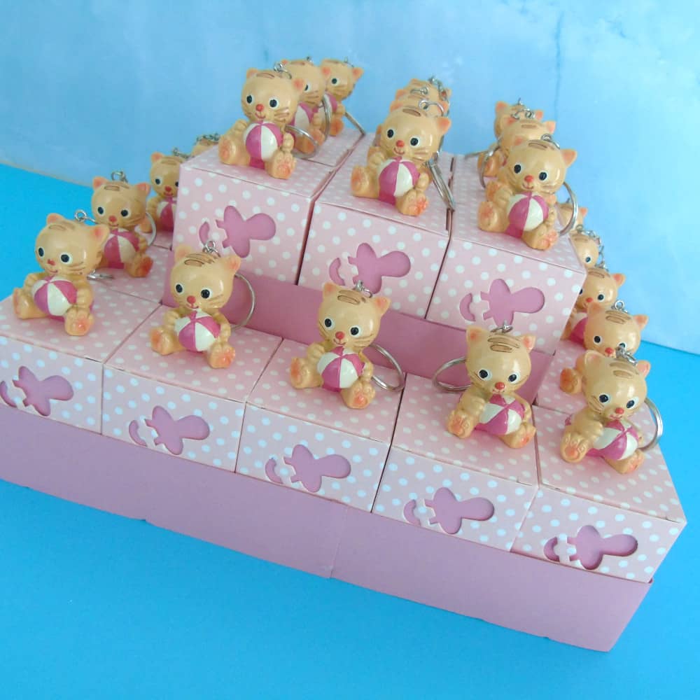 Torta Bomboniera Nascita Battesimo Portachiavi Gattino