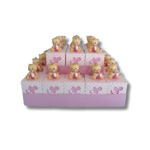 Torta Bomboniera Nascita Battesimo Portachiavi Gattino
