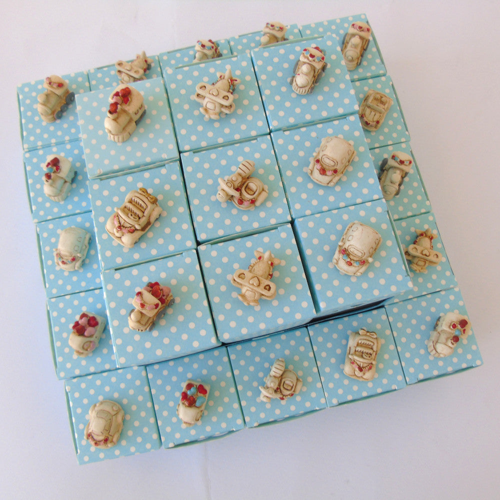 Torta Bomboniera Nascita Battessimo Mezzi di Trasporto - 25 pz