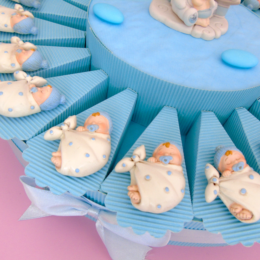 Torta Bomboniera Nascita Battesimo - Fagotto Celeste