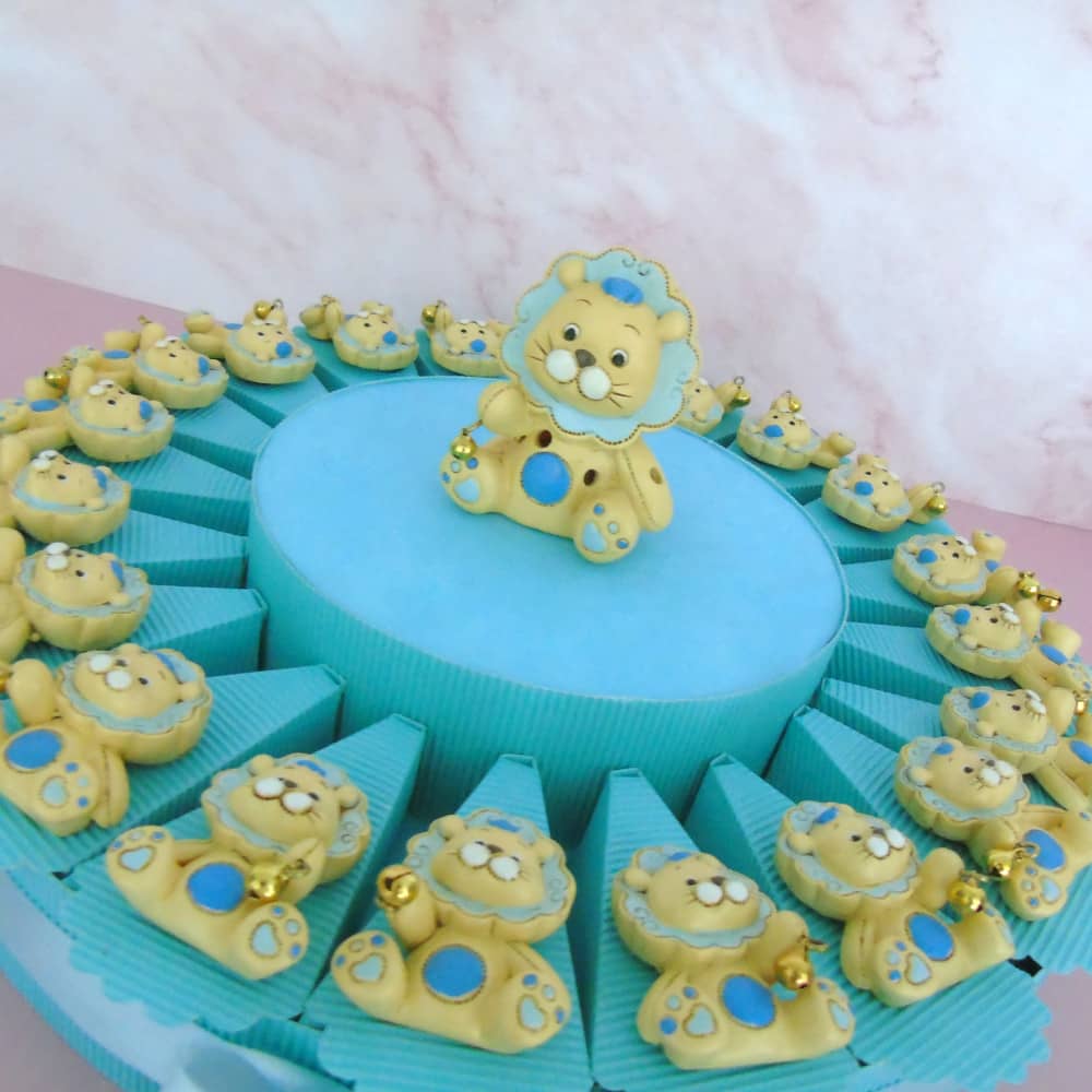 Torta Bomboniera Nascita Battesimo - Tema Leone - Vendita Online