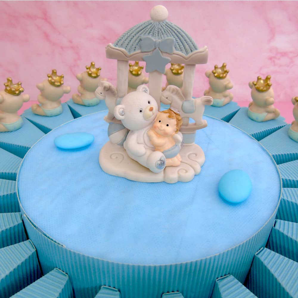 Torta Bomboniera Nascita Battesimo Orsetto Celeste