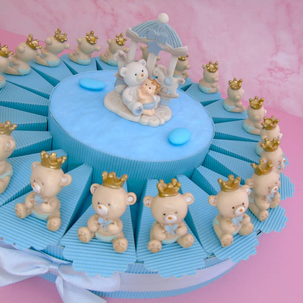 Torta Bomboniera Nascita Battesimo Orsetto Celeste