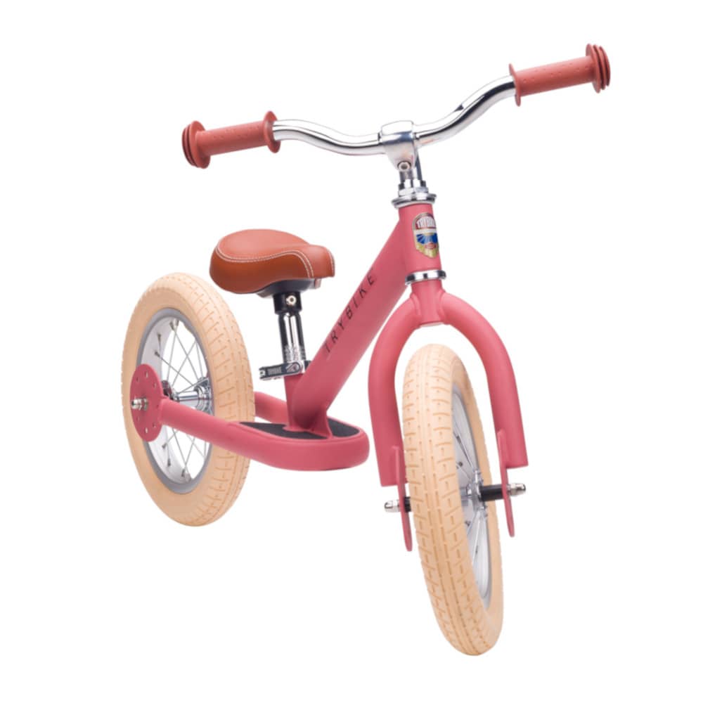Bici Senza Pedali Vintage - Rosa Opaco - Dai 15 Mesi! - Trybike