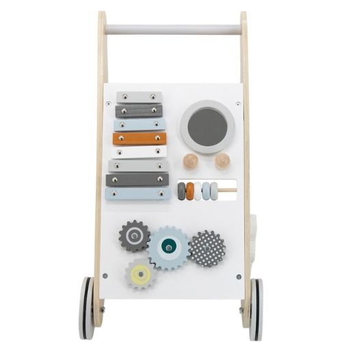 Carrello Primi Passi in Legno - Varie Attività Interattive - Tryco Baby 