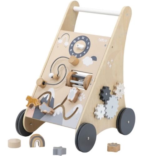 Carrello Primi Passi Natura in Legno - con Blocchi - Tryco Baby