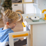 Cucina Giocattolo in Legno - Bianco/Oro - Colori ad Acqua Atossici - Tryco Baby