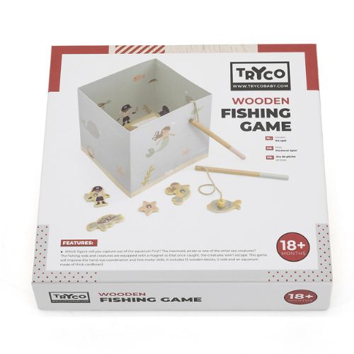 Gioco Pesca Magnetico in Legno - 16 Pz - Tryco Baby